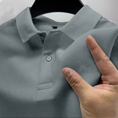 2025 Hot Sale Men's Summer Casual Breathable Comfortable Polo Shirt Men's Solid Color High Quality Short Sleeve T-Shirt ﻿