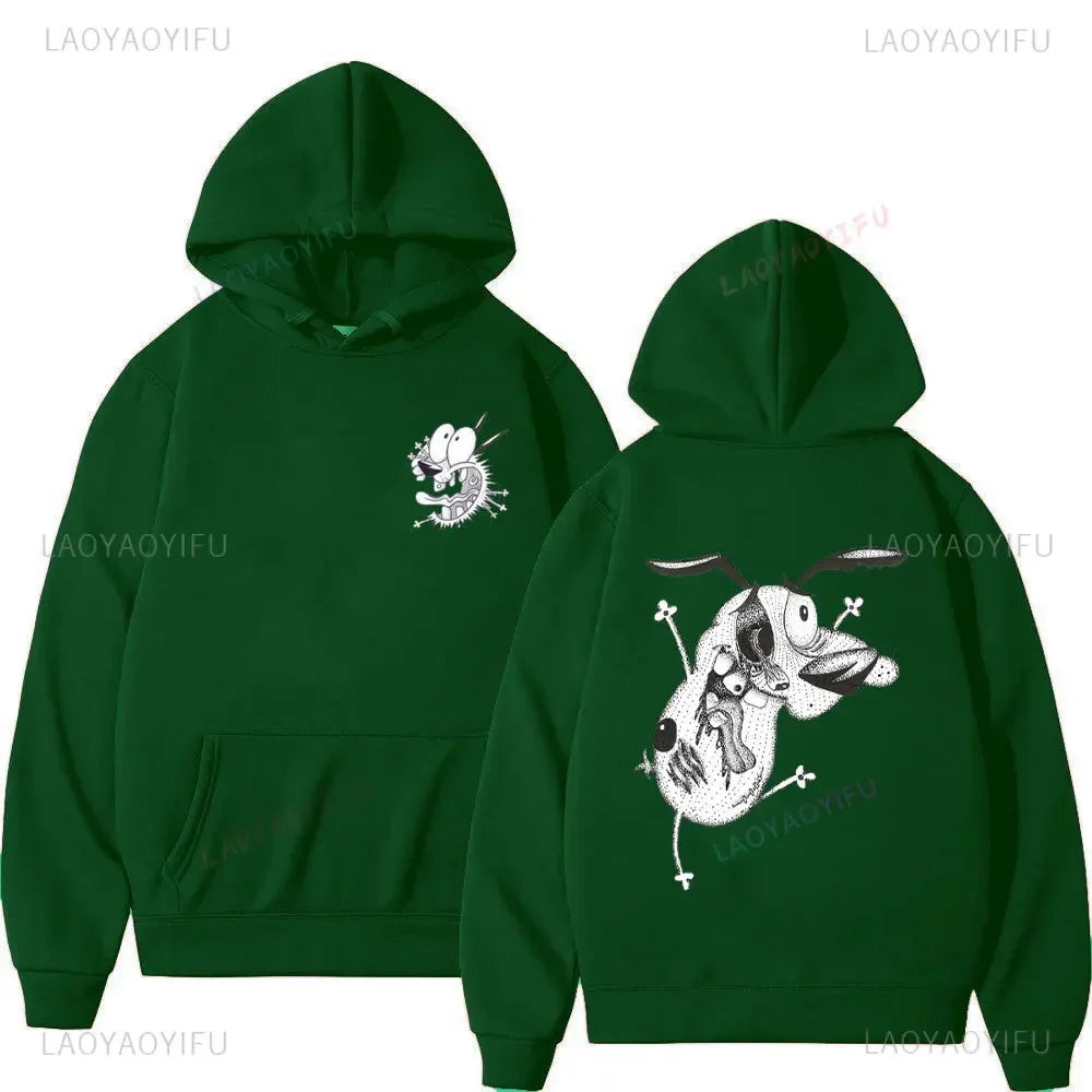 Vintage Cartoon Drop Shoulder Hoodie