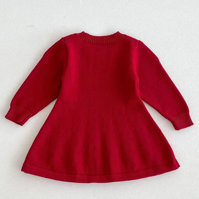 Knitted Princess Party Girls Dress