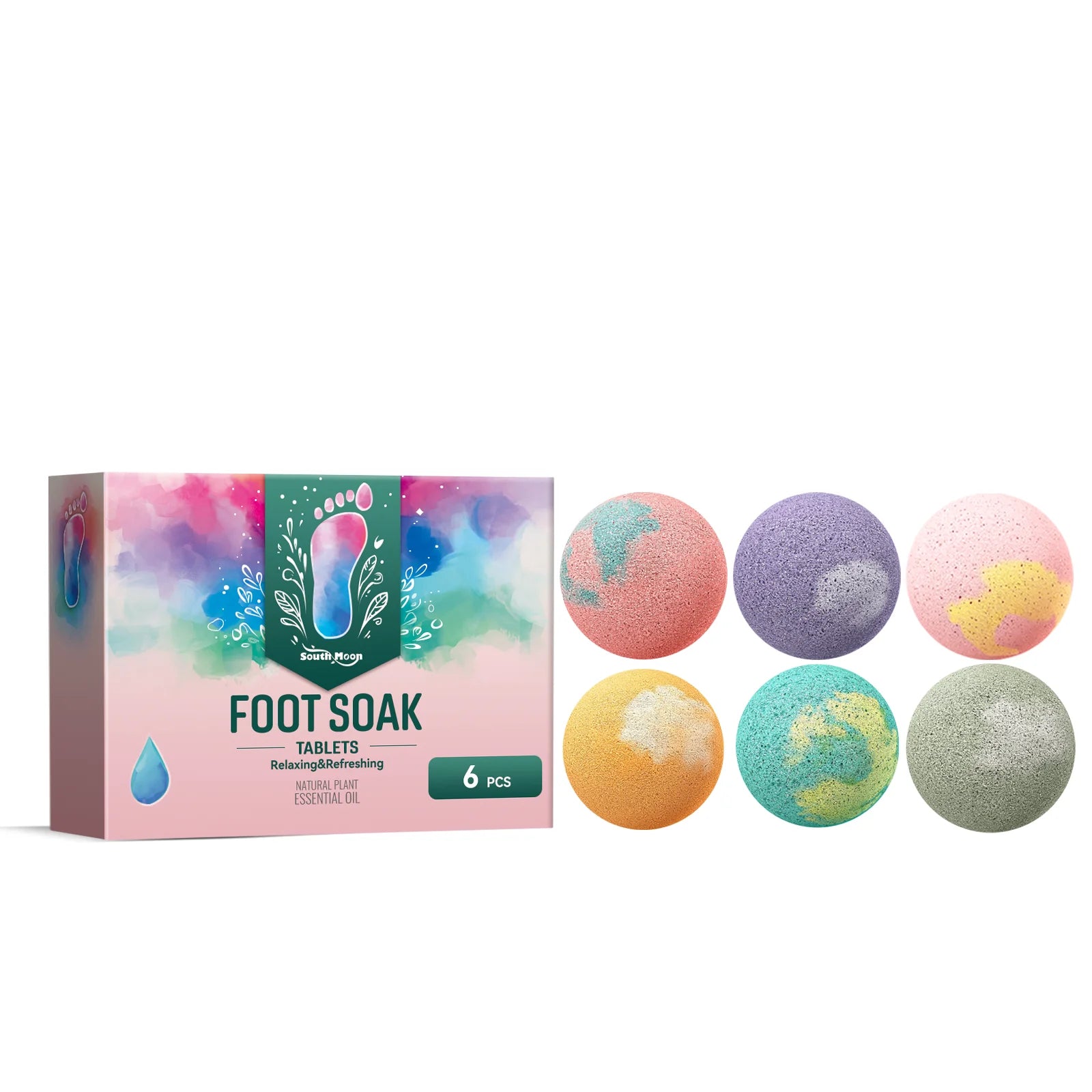 Bubble Bath Ball Flowers Scent Body Bathing Cleaning Relaxing Natural Herbal Essential Oil Anti Dry Cracking Foot Spa