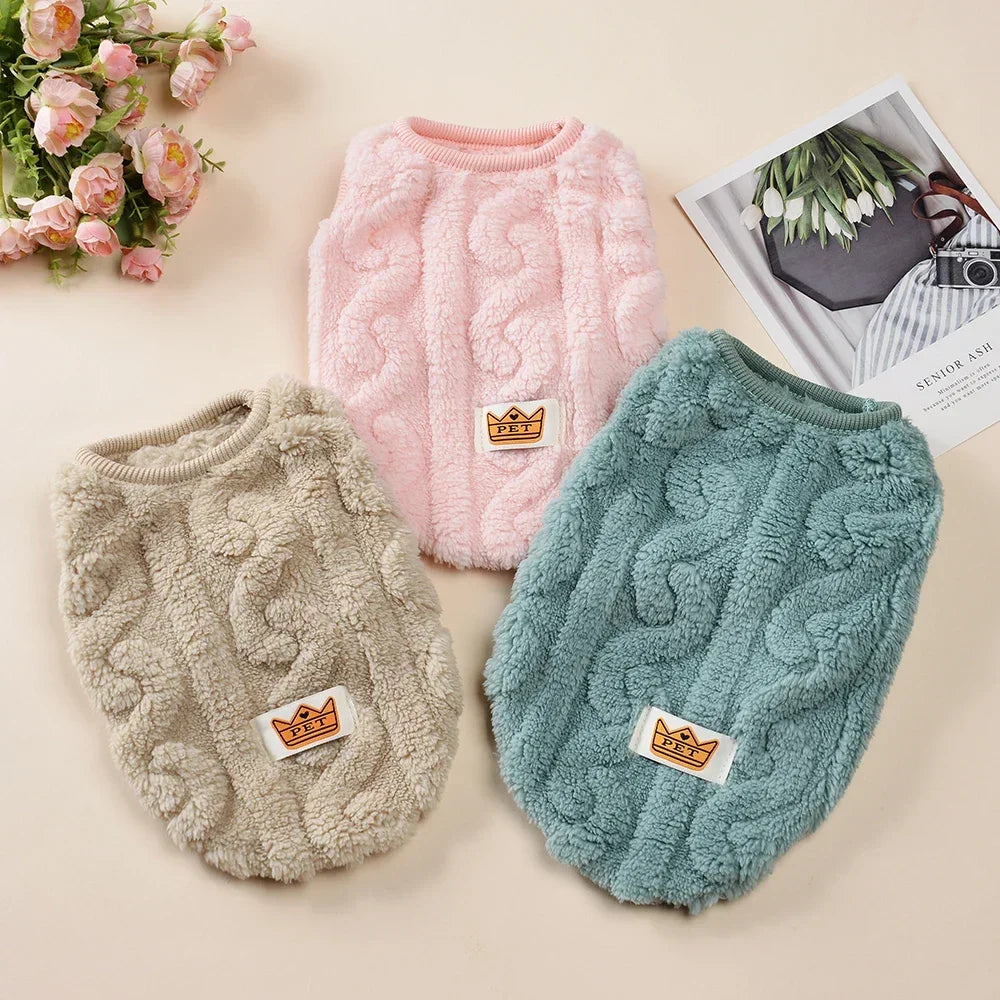 Soft Fleece Pet Vest Swater for Small Dogs Cats Autumn Winter Warm Puppy Clothes Pullover Chihuahua Rabbit Costume Pet Apparel