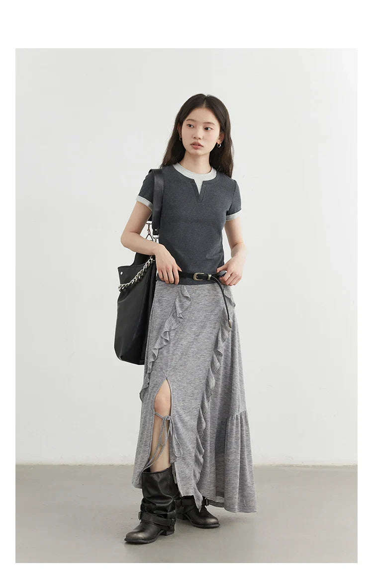 Color Contrast Patchwork Sport Tee
