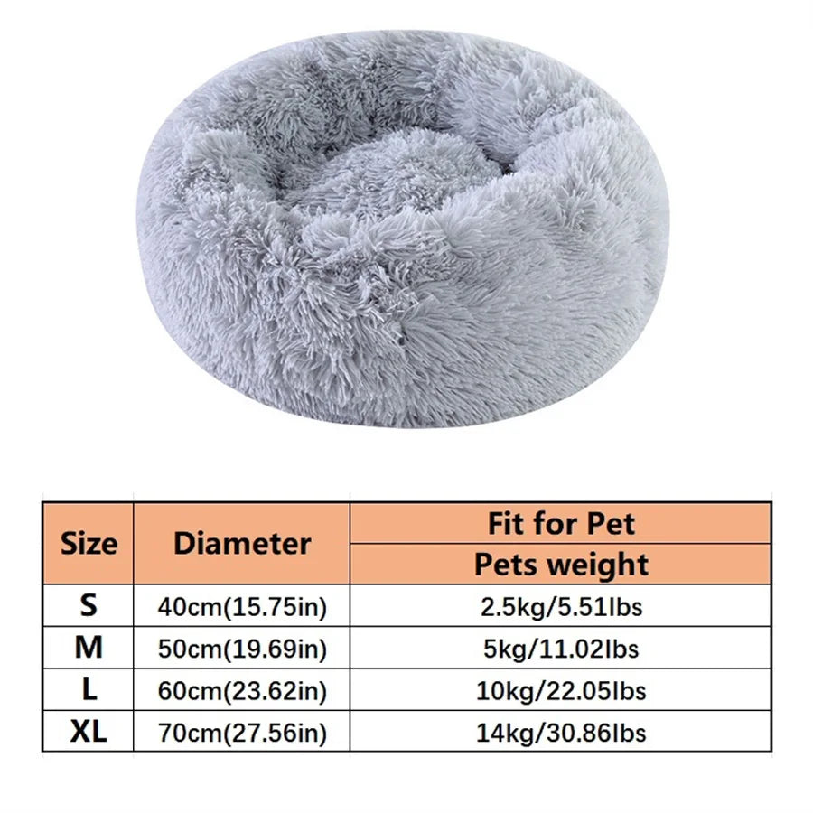 Faux Fur Donut Calming Cat Bed