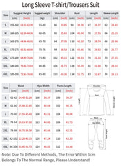 Men Tracskuit Set 2-piece Striped 3D Printed Casual Walking Suit Fashion Streetwear Long Sleeve T-Shirt Trousers Outfits