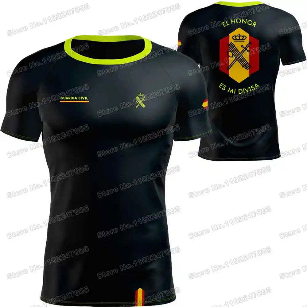2025 Spanish Civil Guard T Shirt Men Outdoor Shirts Spain Military Clothing Training Tops Downhill MTB Jersey Running Sportswear