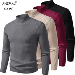 Striped Mock Neck Pullover