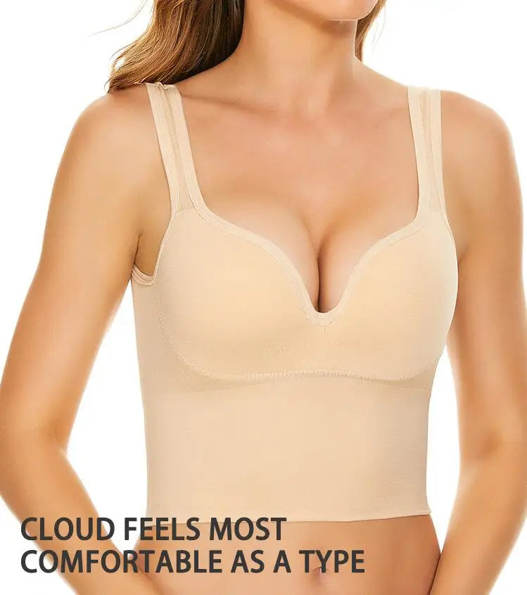 Sexy Sports Bra Beauty Back Push Up Bras Big Backless Straps Soft Support Lingerie For Women Underwear