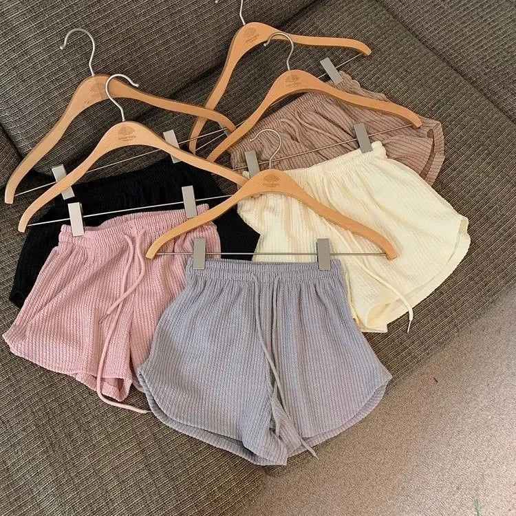 High Waist Drawstring Sweat Shorts