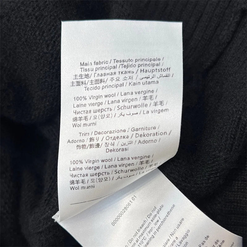 Slim Wool Knit Pullover Sweater