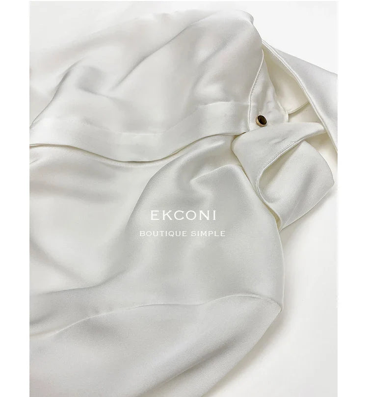 Elegant Satin Office Casual Shirt