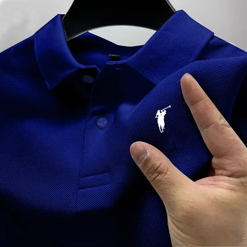 Golf Polo Shirt Men's Business Polo Collar Half Sleeved Top New Summer Casual Short Sleeved T-shirt for Men An