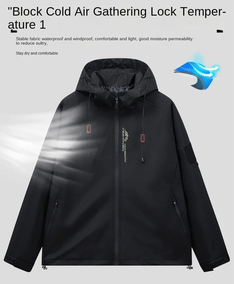 Modern Hooded Zipper Trench Coat