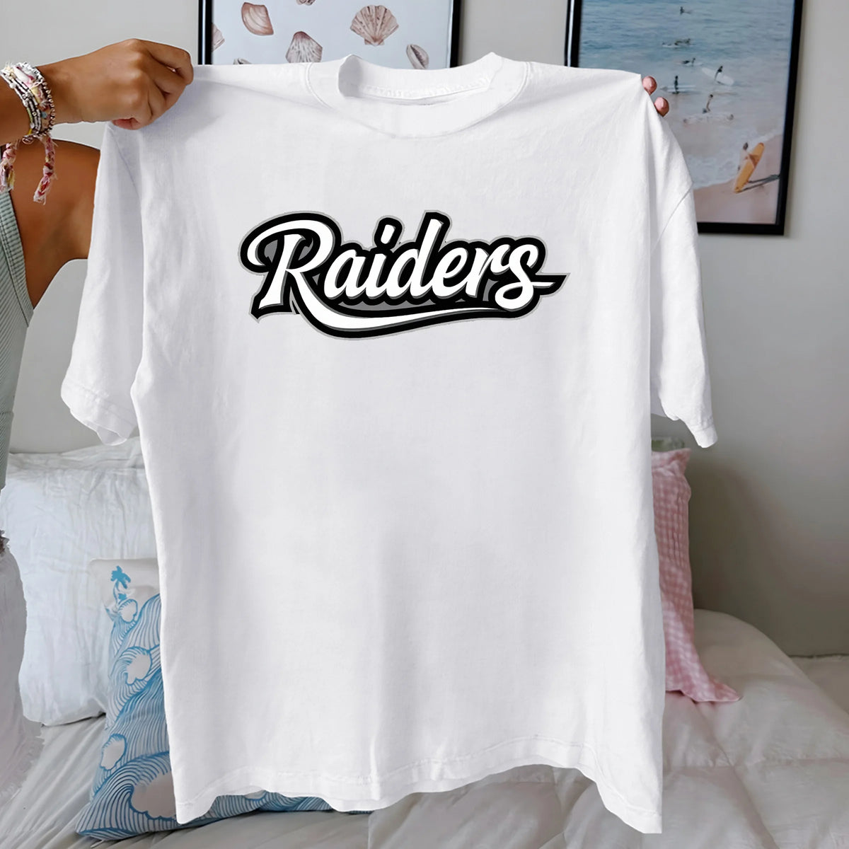 Raiders Bold Script Graphic Cotton T-Shirt