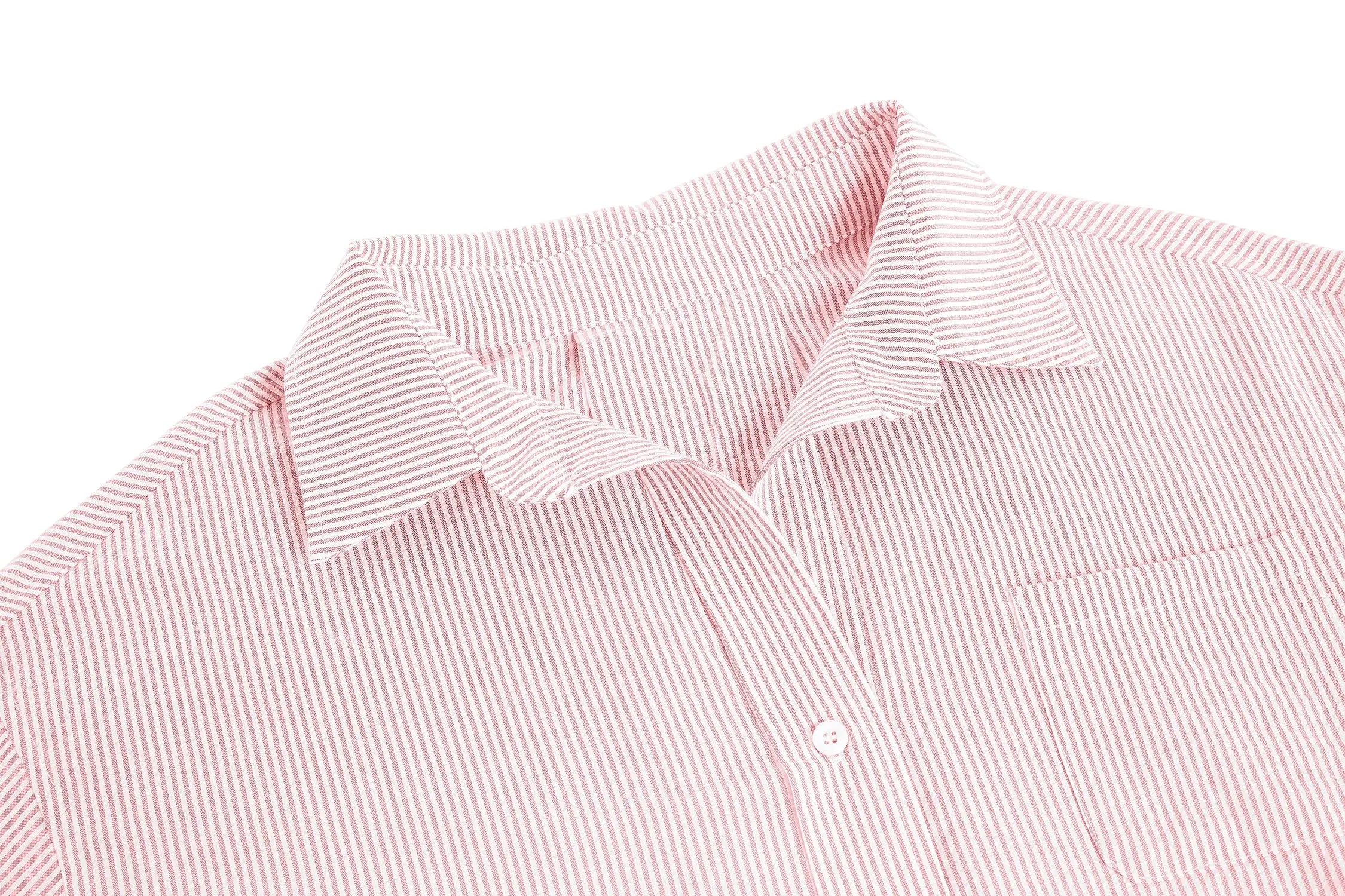 Striped Office Button Blouse