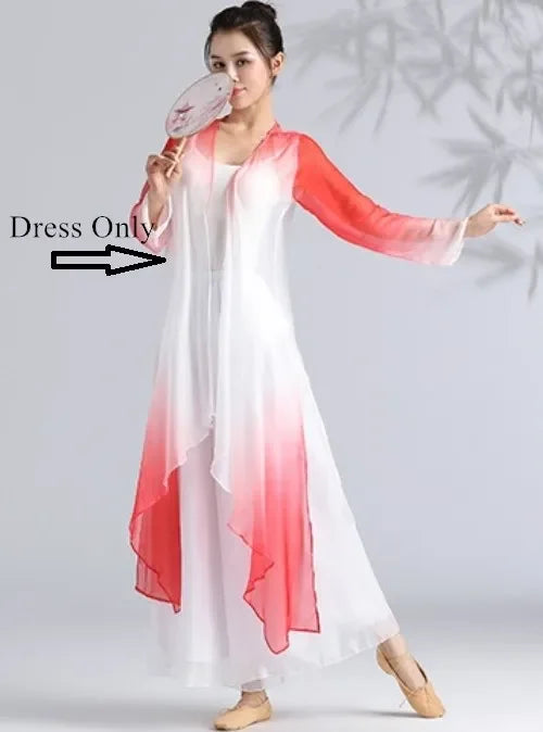 Classical Gradient Chiffon Dance Dress