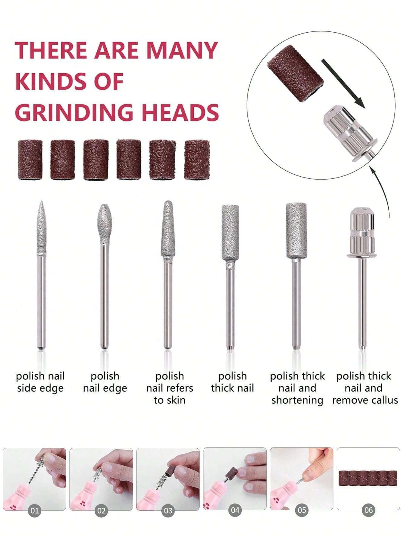 Nail Art Manicure Pedicure Tools Kit with UV LED Nail Lamp and Electric Nail Drill for DIY Nail Care