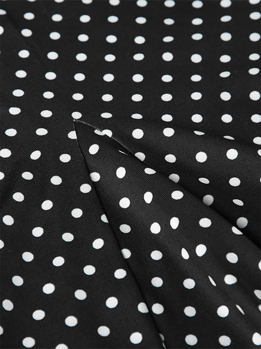 Dot Print Low Waist Skirts Spring Summer Vintage Casual Skirts Women Fashion Midi Skirts