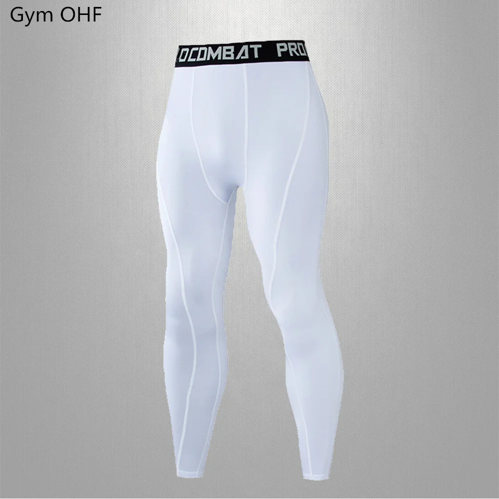 Gym Fitness T Shirt Men's Short Sleeve Summer Boxing Jersey Legging Men Rashguard Compression Pants Quick Dry Tight T-Shirts Men