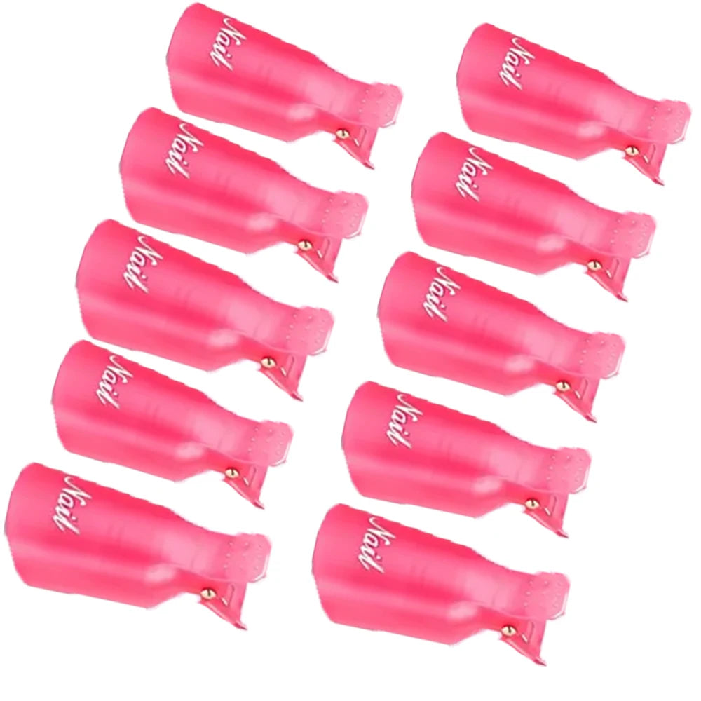 LULAA 10Pcs/16Pcs Plastic Nail Art Soak Off Cap Clip UV Gel Polish Remover Wrap Tool for Fingernail Removal Soak Off Clips