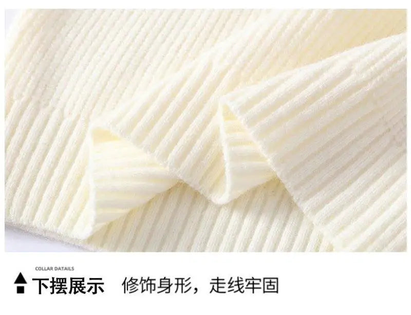Fashion Men's Solid Color Sweaters Autumn Winter Casual Knitted Pullovers Youth High Streetwear Classic Top Sweatshirts Clothing