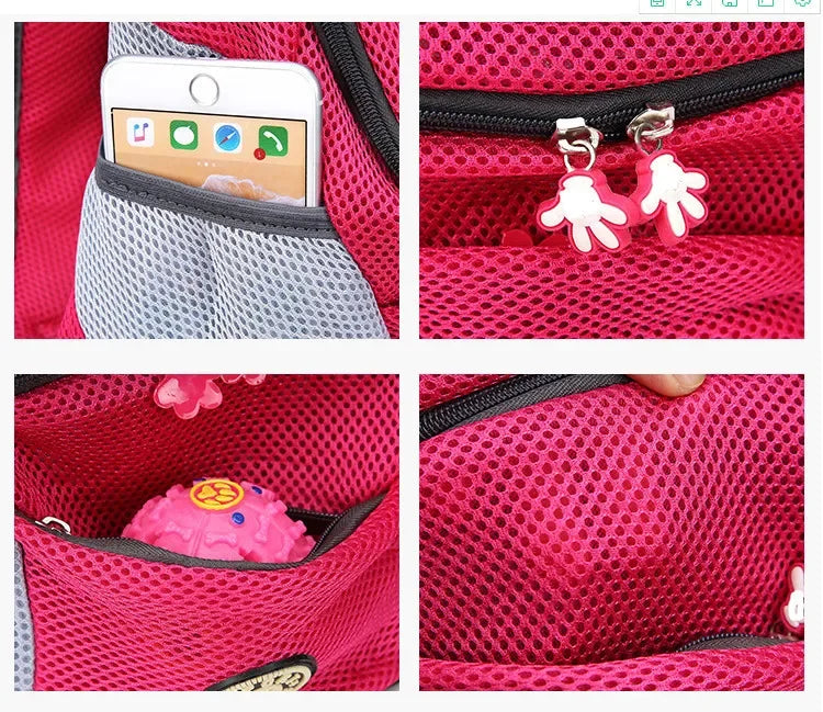 New Dog Pet Backpack Carrier Travel Bag Front Pack Breathable Adjustable with Safety Reflective Strips for Hiking Outdoor Cats