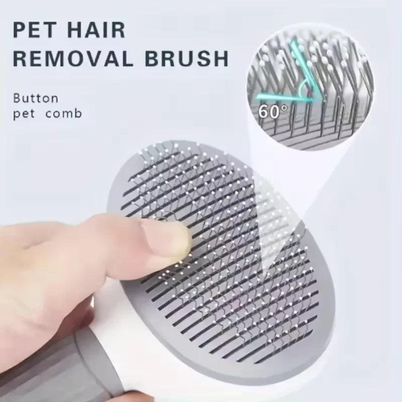 Pet Dog Brush Cat Comb Self Cleaning Pet Hair Remover Brush For Dogs Cats Grooming Tools Pets Dematting Comb Dogs Accessories