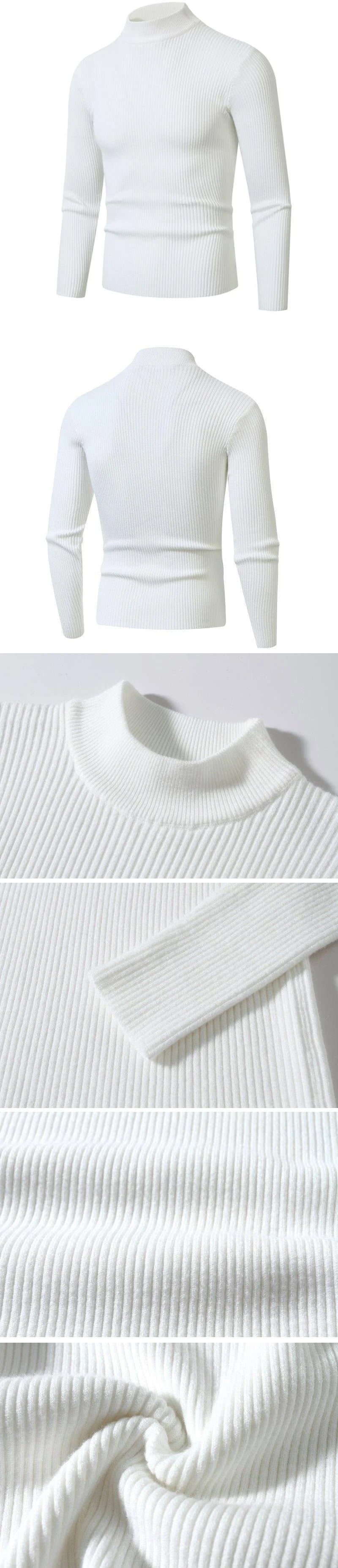 Striped Mock Neck Pullover