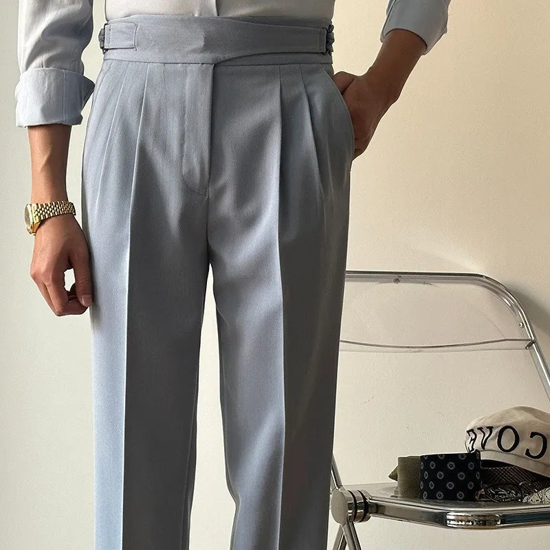 Elegant High Waist Suit Trousers