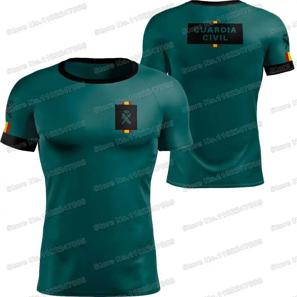 2025 Spanish Civil Guard T Shirt Men Outdoor Shirts Spain Military Clothing Training Tops Downhill MTB Jersey Running Sportswear