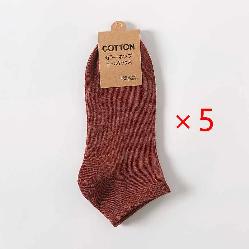 Men’s Cotton Ankle Socks 5-Pair Pack