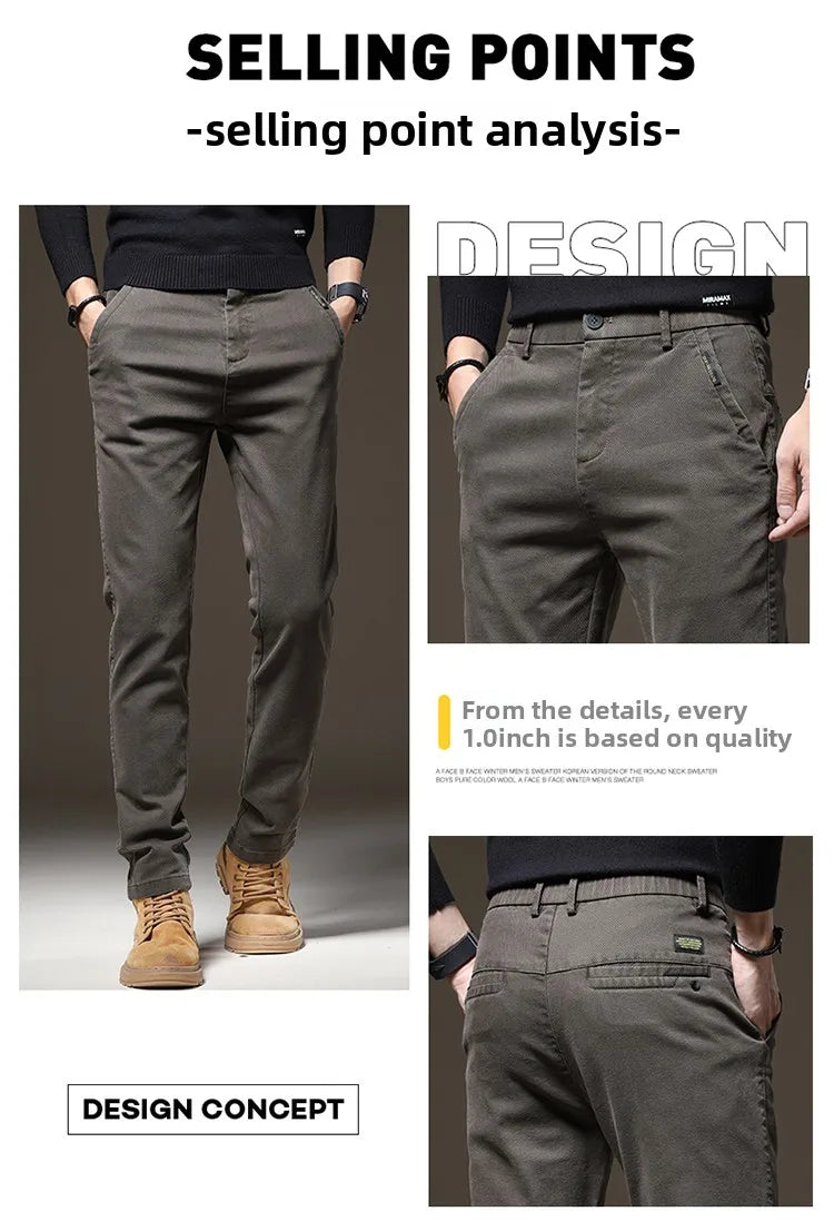 High End Casual Straight Pants