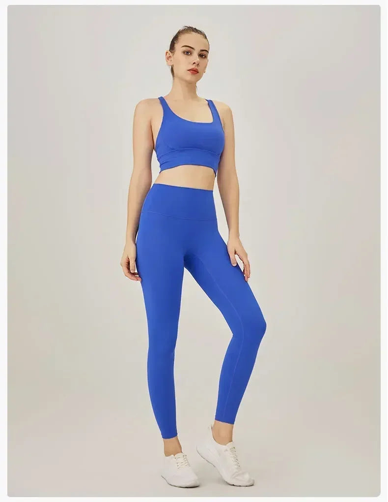 Women's Yoga Set Workout Set 2 Piece High Waist Yoga Leggings Sports Bra Gym Suit Activewear Sports Fitness Set Sports Suit