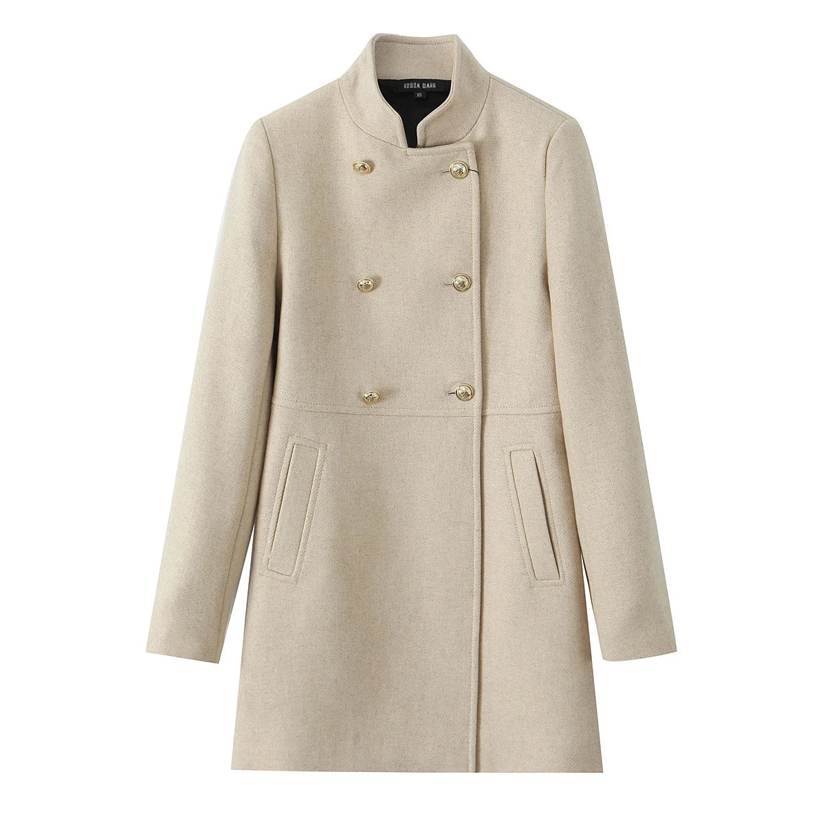 Retro Black Wool Long Coat