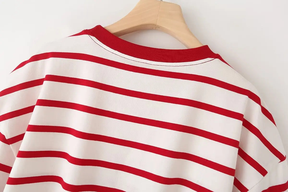 Striped Cotton Summer Tee Women