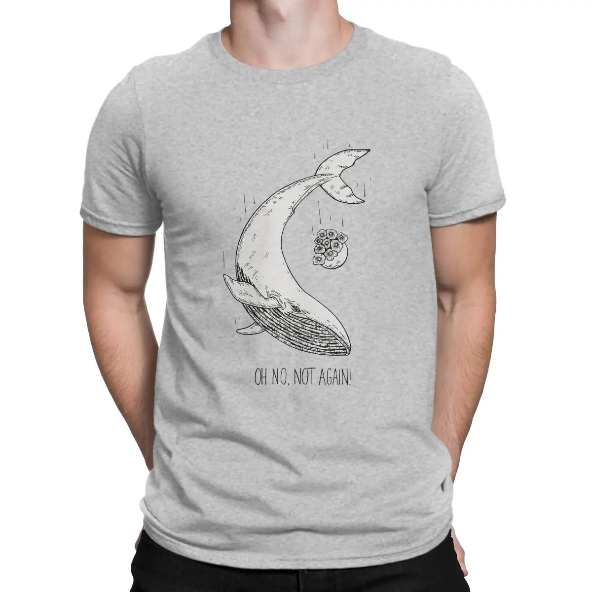 Men T-Shirt Not Again Vintage 100% Cotton Tee Shirt Short Sleeve The Hitchhikers Guide To The Galaxy Film T Shirts Round Collar