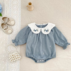 Floral Ruffle Baby Girl Romper