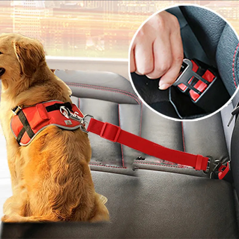 Car Seat Belt Pet Dog Leash Adjustable Lead Leash Safety Travel Clip Puppy Collar Leash Pet Supplies Dog Accessories Dropship