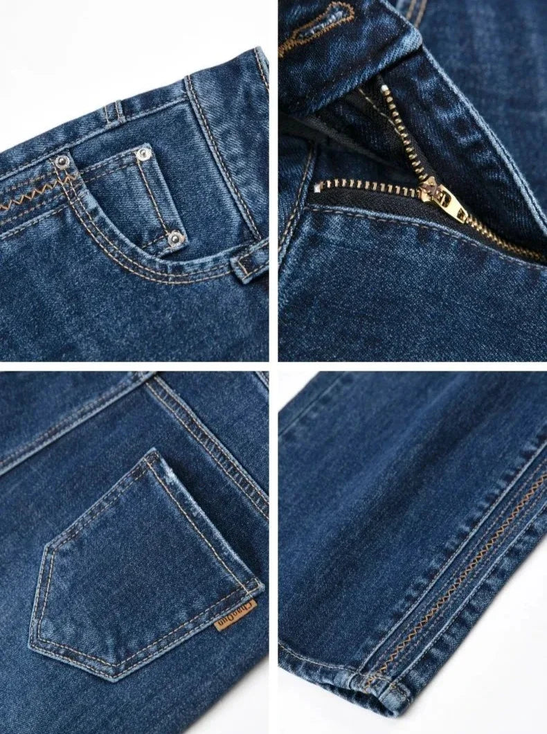 Trousers New In High Waist Shot Wide Leg Womens Jeans 2025 Korean Style Cool Unique Vibrant Stretched Xxl Denim Pants for Women