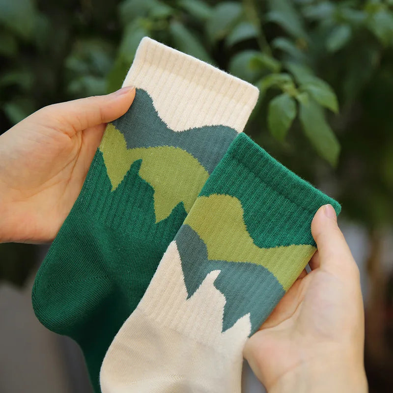 Asymmetrical Street Style Crew Socks