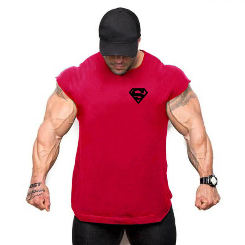 Mens Tank Tops Shirt Gym Tank Top Fitness Clothing Vest Sleeveless Cotton Man Canotte Bodybuilding Ropa Hombre Man Clothes Wear