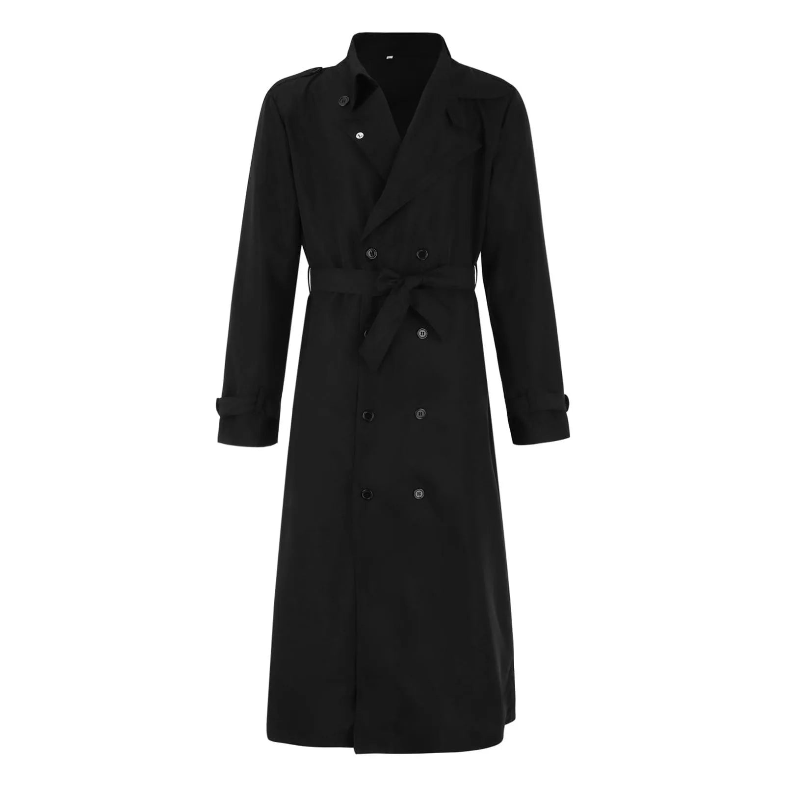 Men’s Luxury Full-Length Trench Coat – England Style Business Overcoat