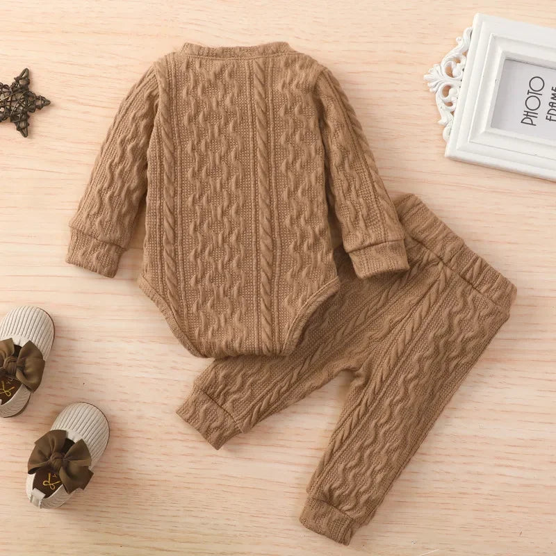 Knitted Baby Autumn Outfit Set