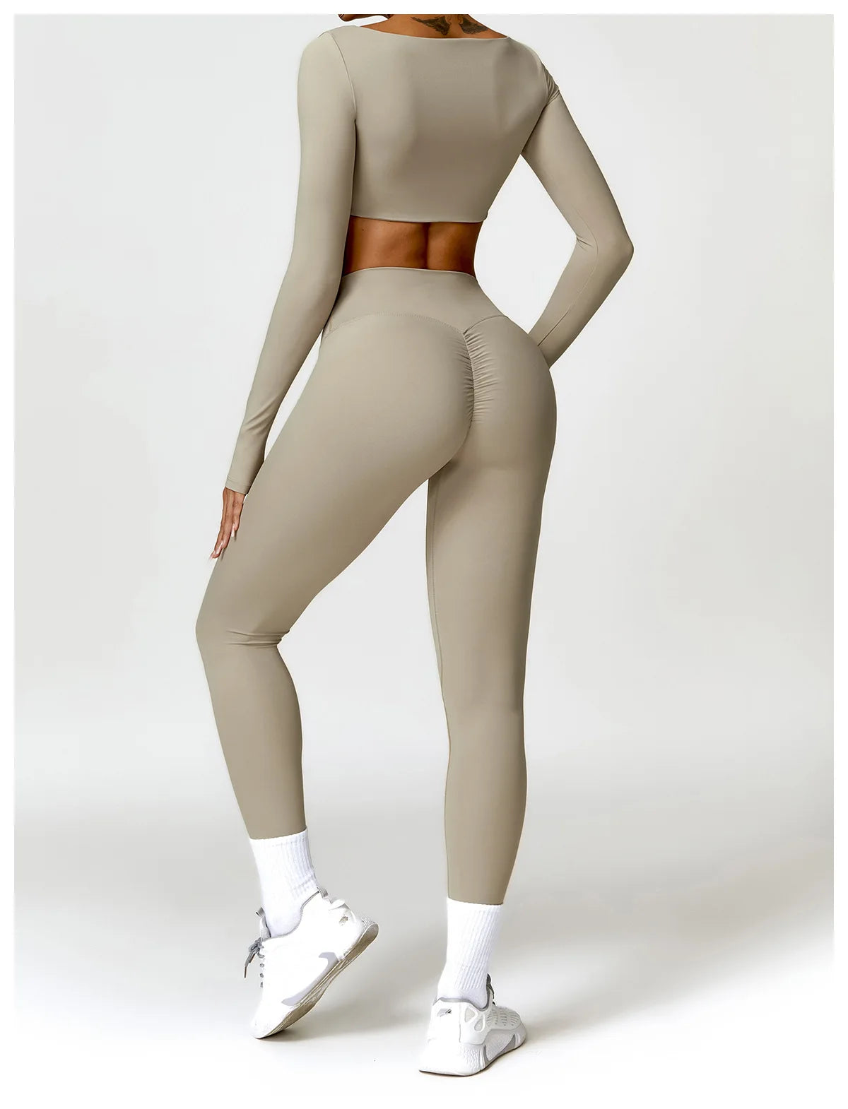 Summer 2PCS Yoga Suit Sports Set Women Quick-Dry Gym Set Women Tracksuit Running Workout Long Sleeve Sports Shirt Yoga Clothing