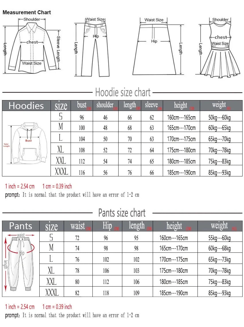 Men's 2 Piece Tracksuit Hooded Sweatshirt Sweatpants Casual Jogger Sportswear Streetwear Sets Male Sports Suits Outfit Clothing