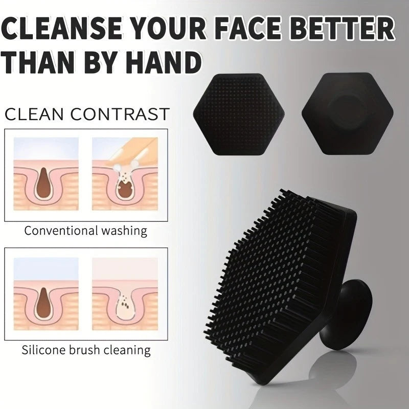 Men'S Beard Brush, Gentle To Remove Dead Skin, Soft Bristle Design Enhances Shaving Experience, Deep Cleaning And Care Tool