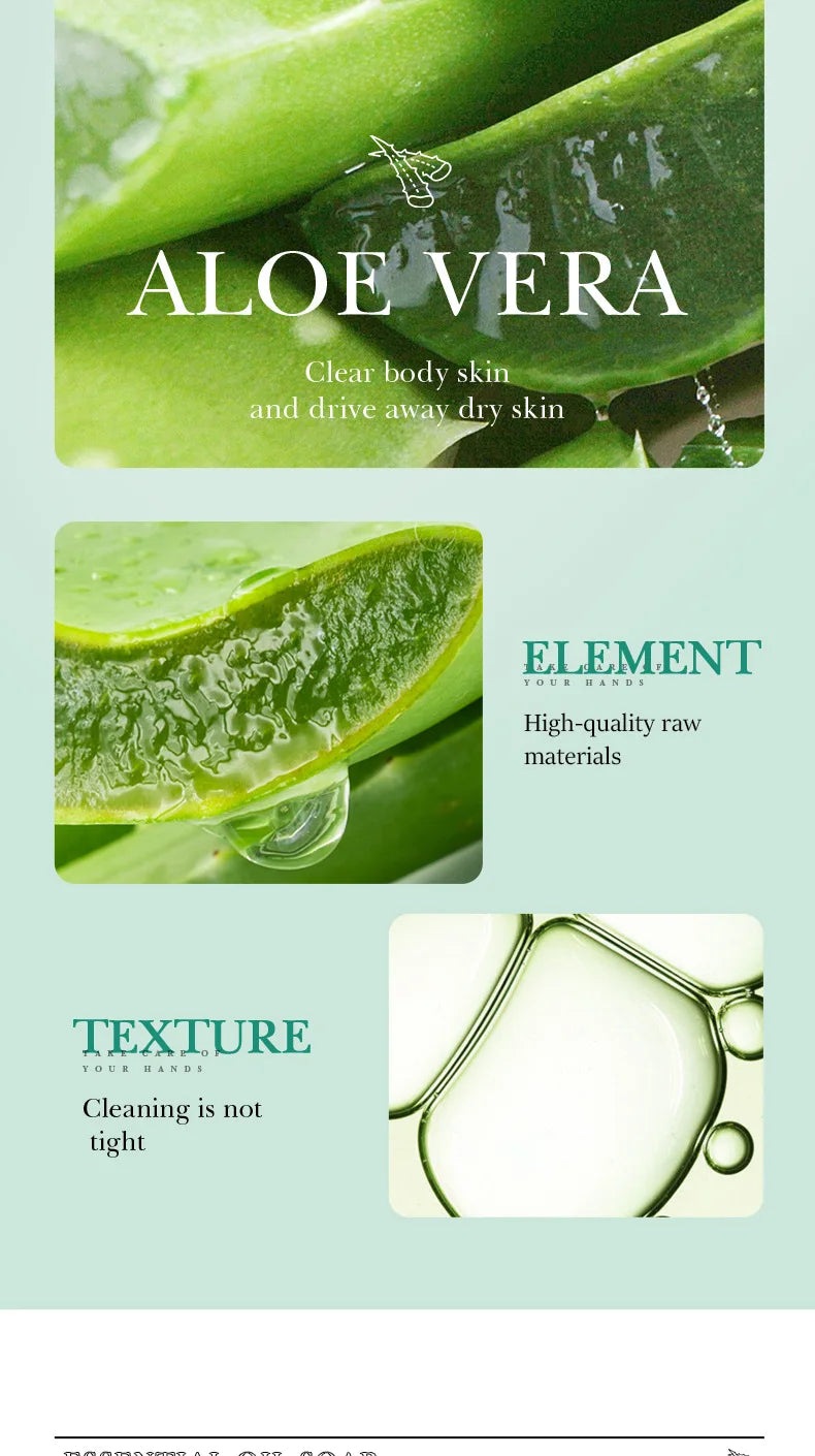 Aloe Vera Smooth Cleansing Natural Soap Cleansing Smooth Handmade Essential Oil Soap100g