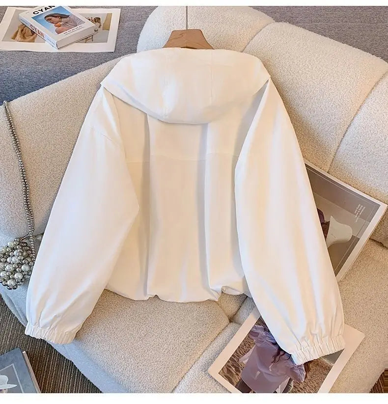 Hooded Casual Zipper Workwear Jacket