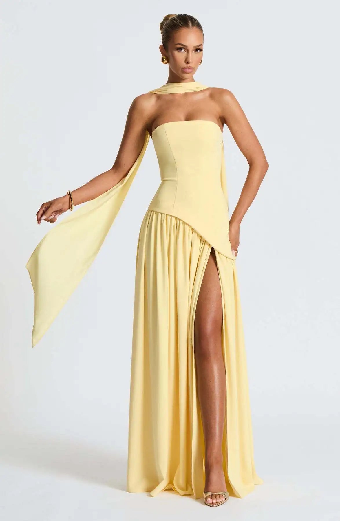Chiffon Lace Ethereal Evening Gown