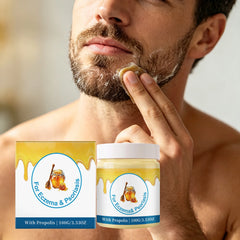 100g Men Beard Care Gel Moisturizing Nourishing Pores Non-sticky Refreshing Soothing Red Lightweight Daily Maintain Beard Gel