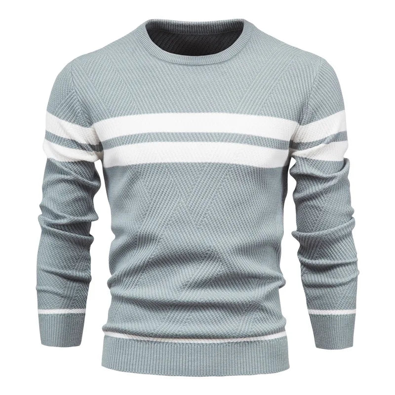 Patchwork Slim Knit Pullover